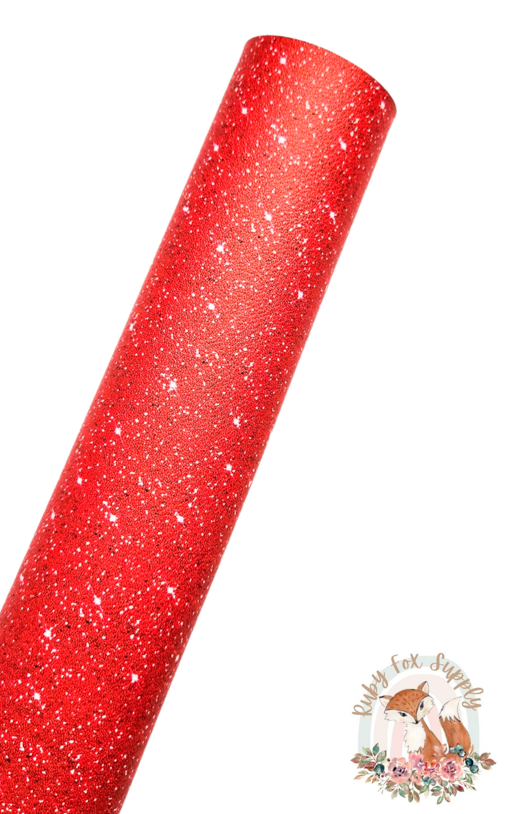 Red Faux Sparkling Glitter 9x12 faux leather sheet