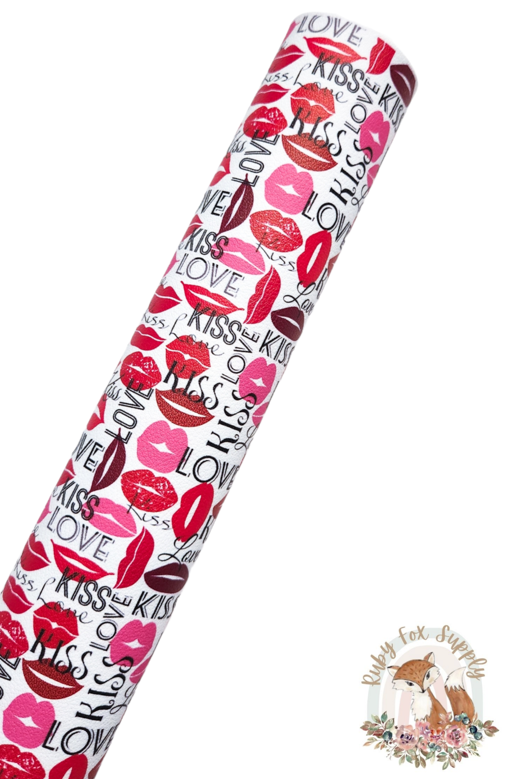 Kiss Words 9x12 faux leather sheet