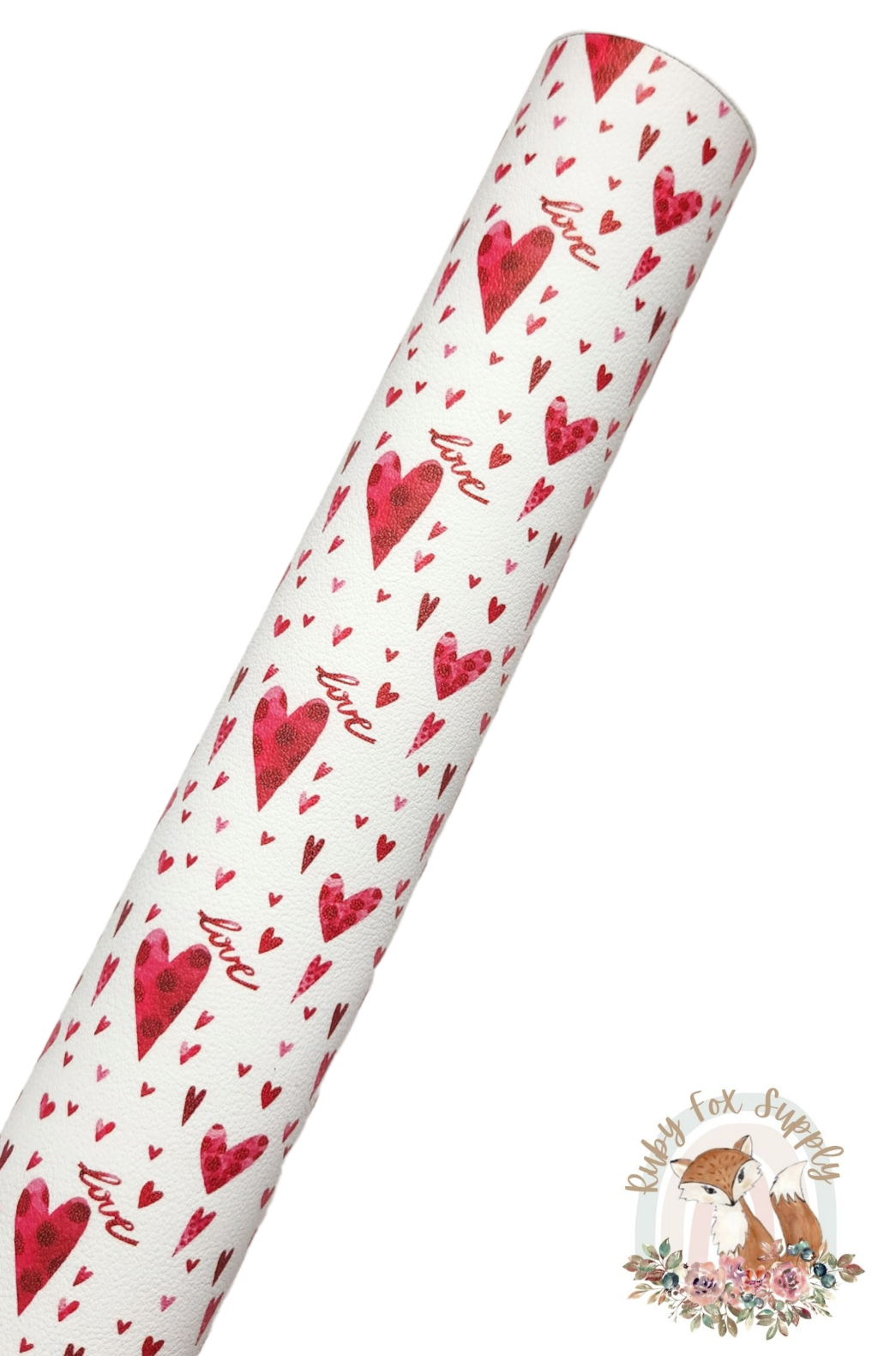 Love Hearts 9x12 faux leather sheet