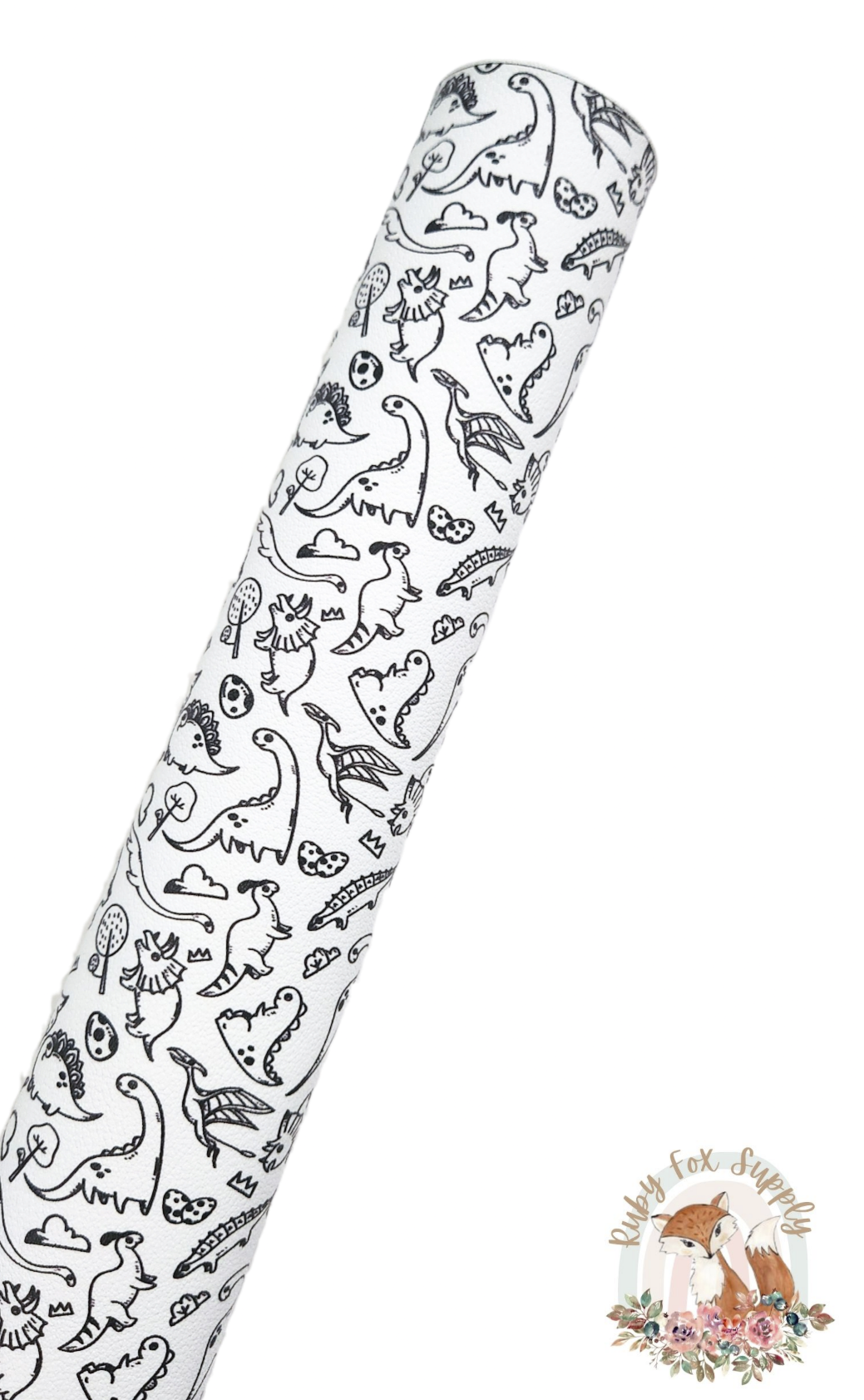Color Me Dinos 9x12 faux leather sheet
