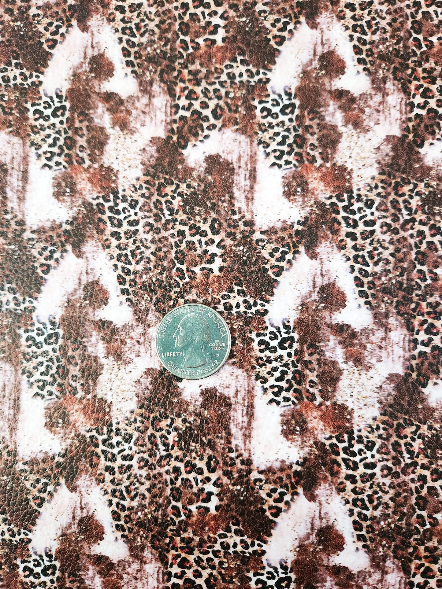 Cheetah Splatter 9x12 faux leather sheet