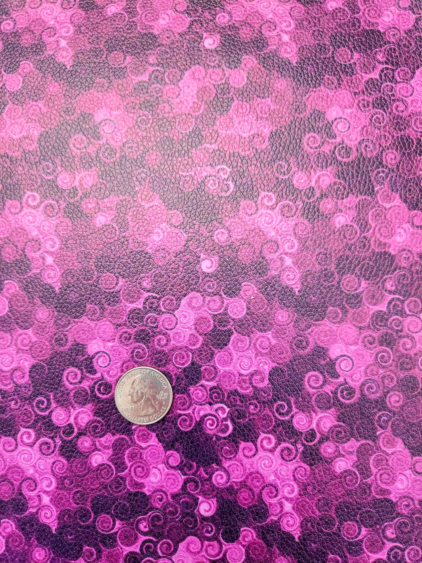 Purple Swirls 9x12 faux leather sheet