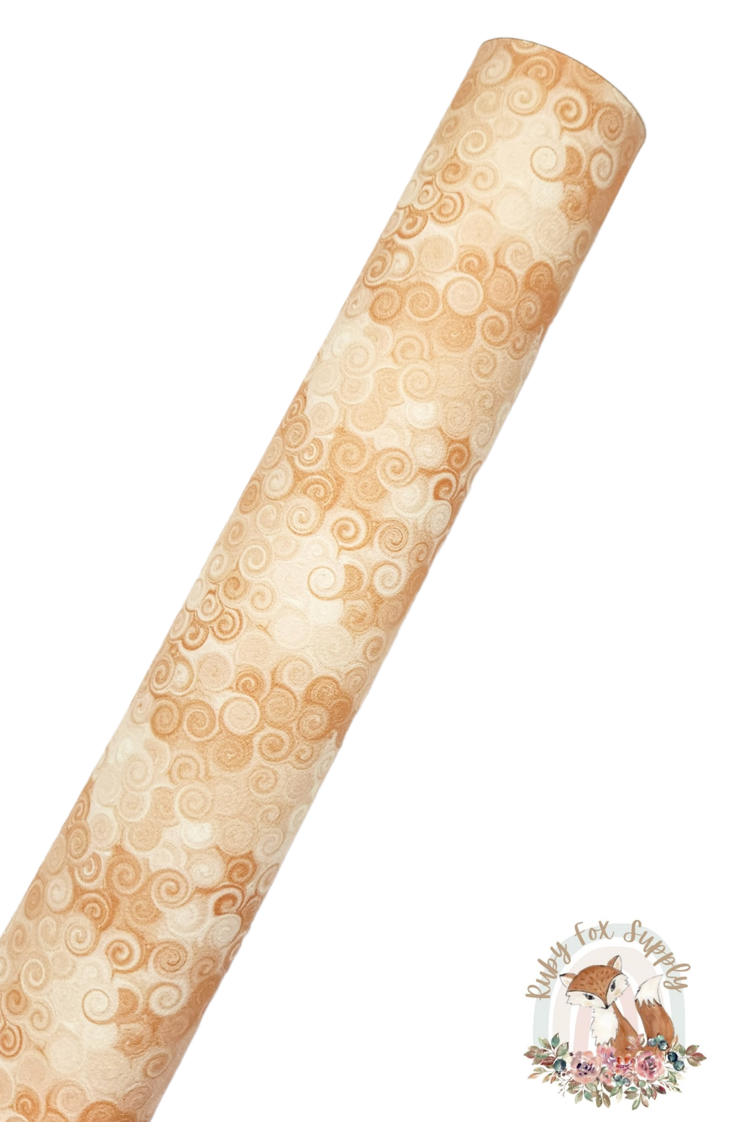 Yellow Swirls 9x12 faux leather sheet