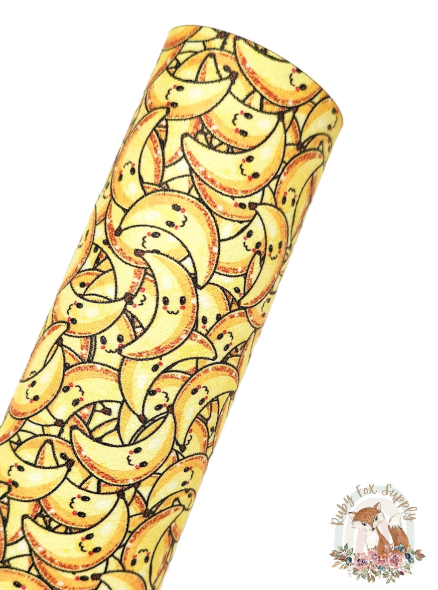 Smiling Banana 9x12 faux leather sheet
