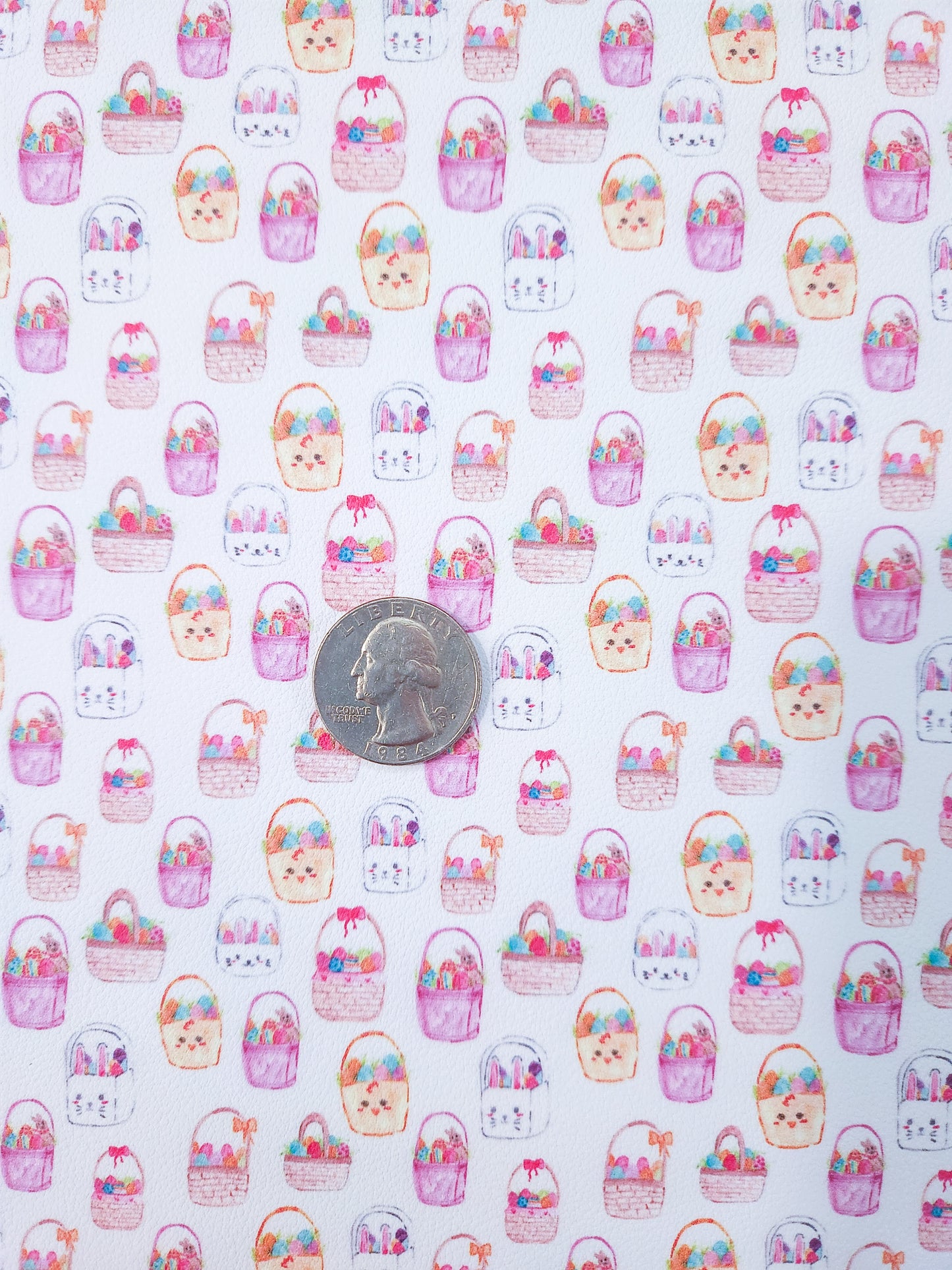 Easter Baskets 9x12 faux leather sheet