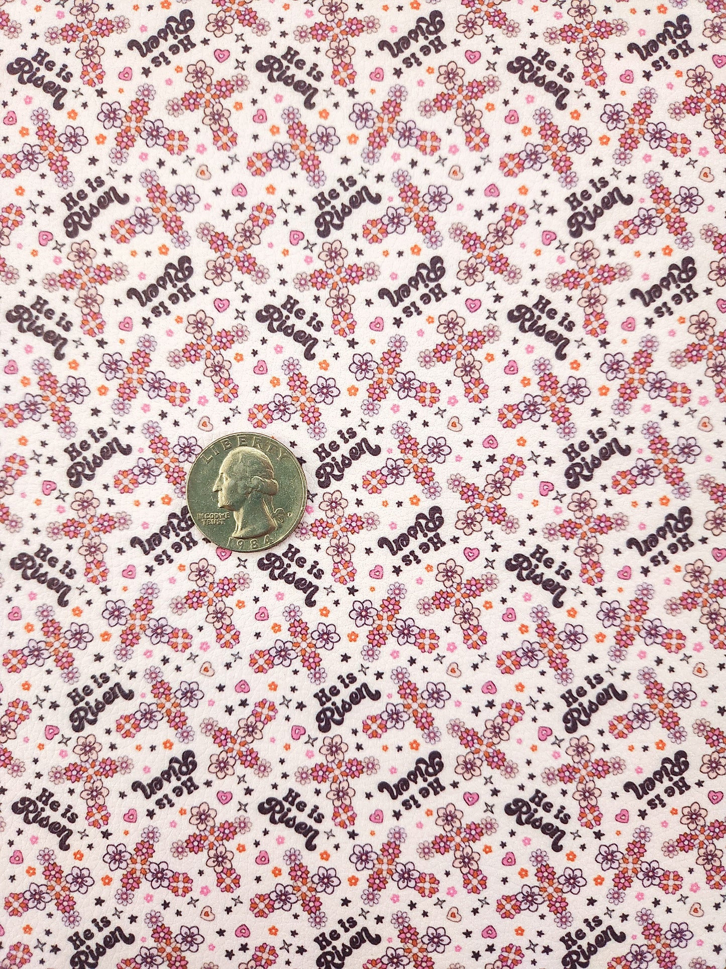 He Is Risen 9x12 faux leather sheet