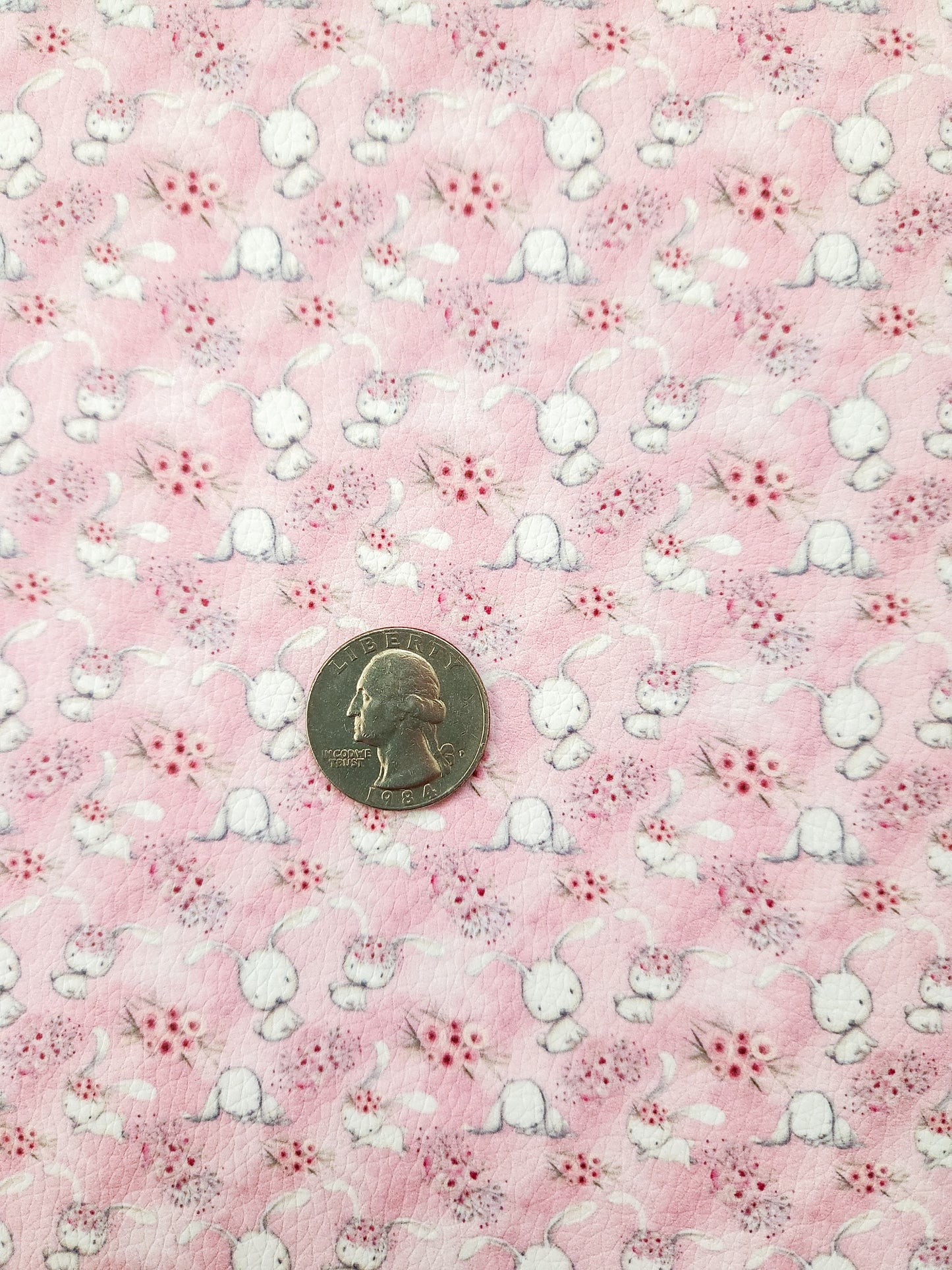 Floppy Bunny 9x12 faux leather sheet