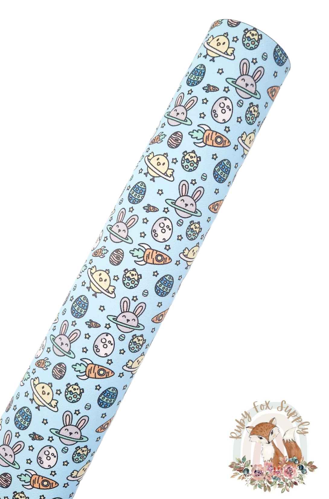 Space Easter 9x12 faux leather sheet