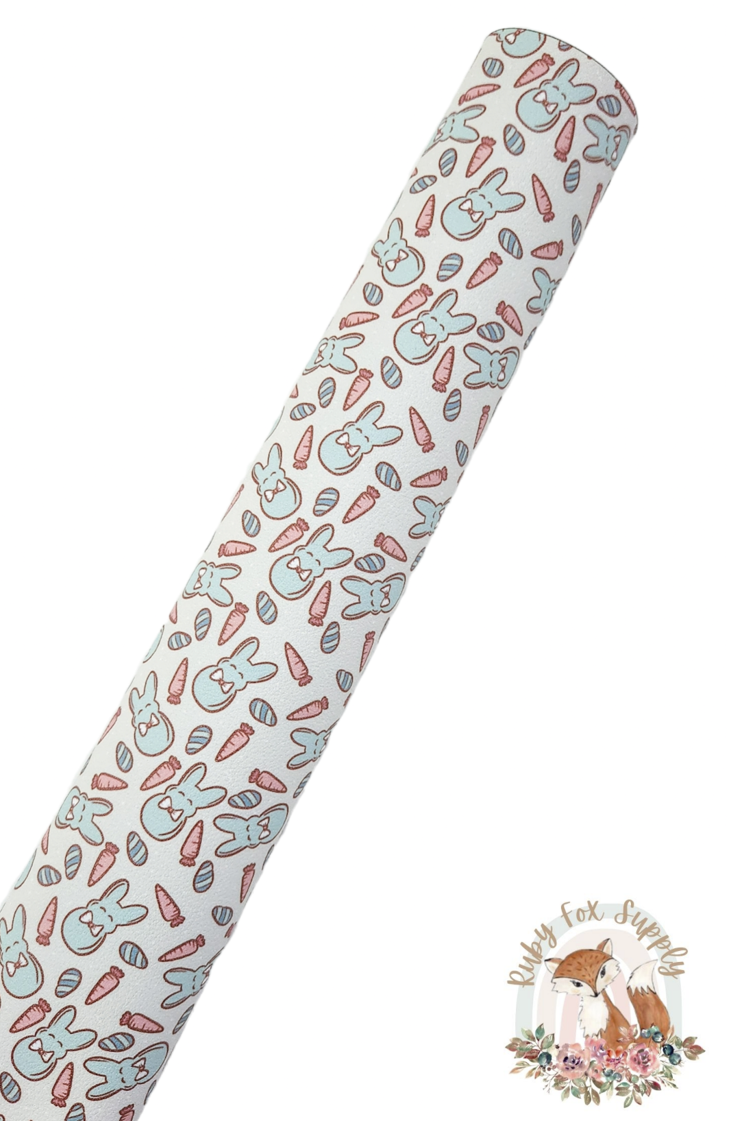 Bowtie Bunnies 9x12 faux leather sheet