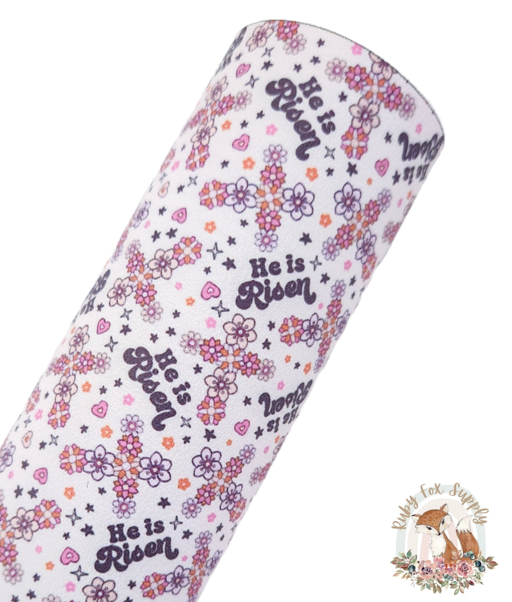 He Is Risen 9x12 faux leather sheet