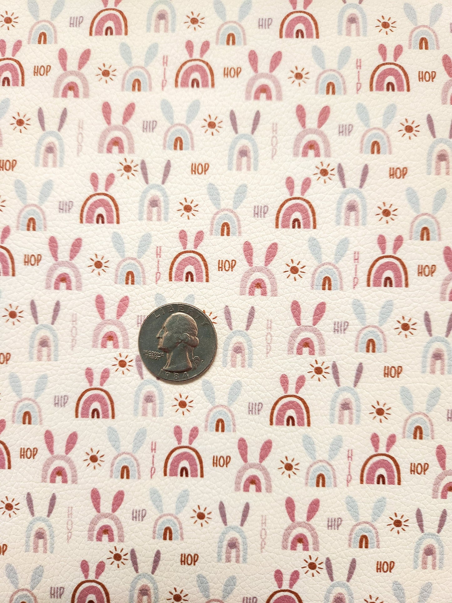 Hop Rainbows 9x12 faux leather sheet
