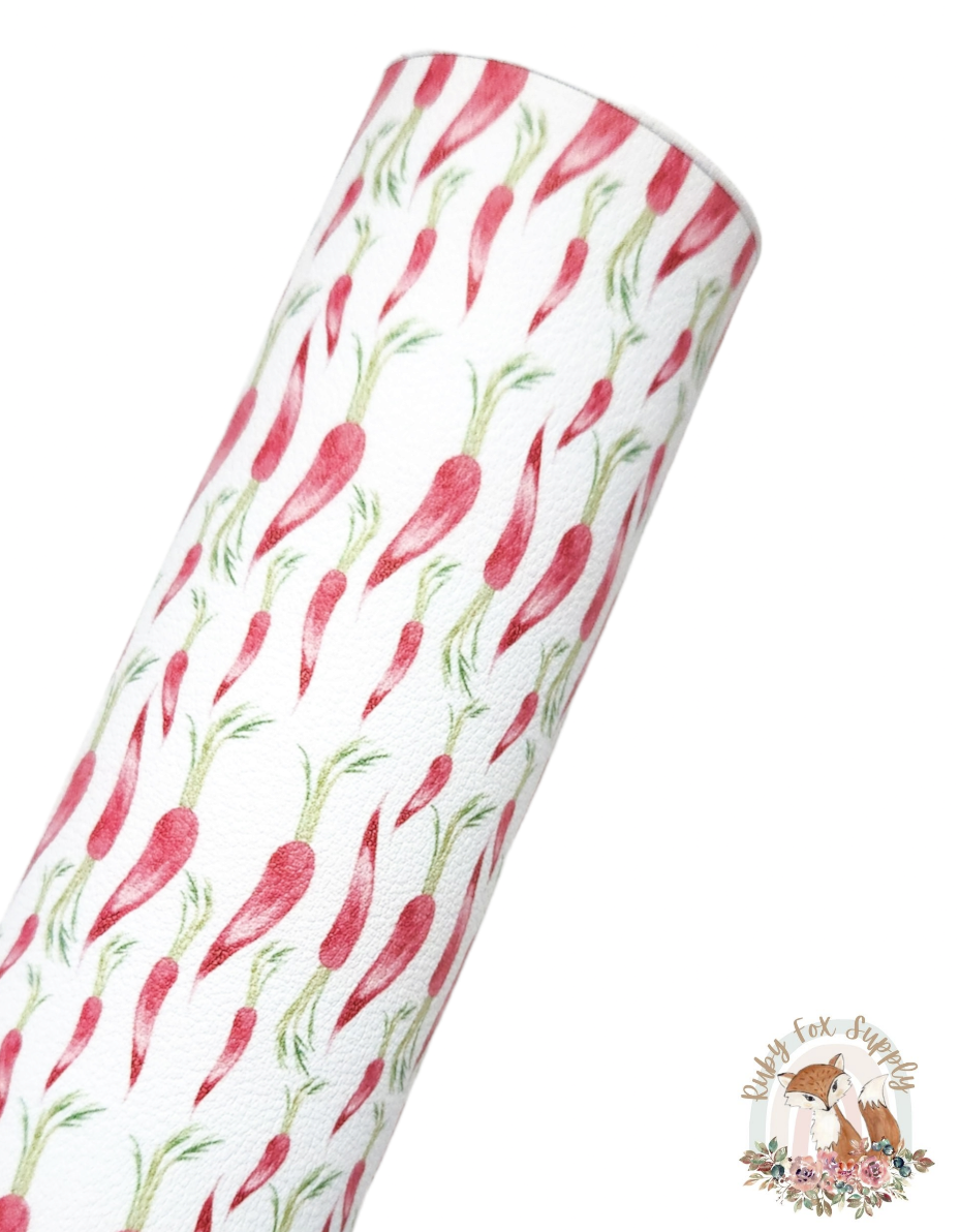 Watercolor Carrots 9x12 faux leather sheet