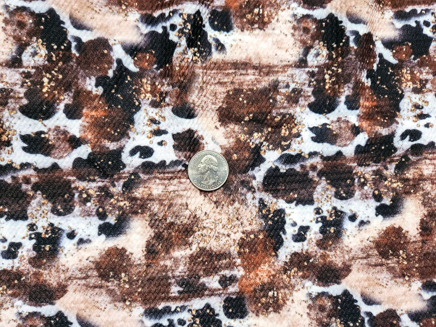Cow Print Splatter Fabric Strip