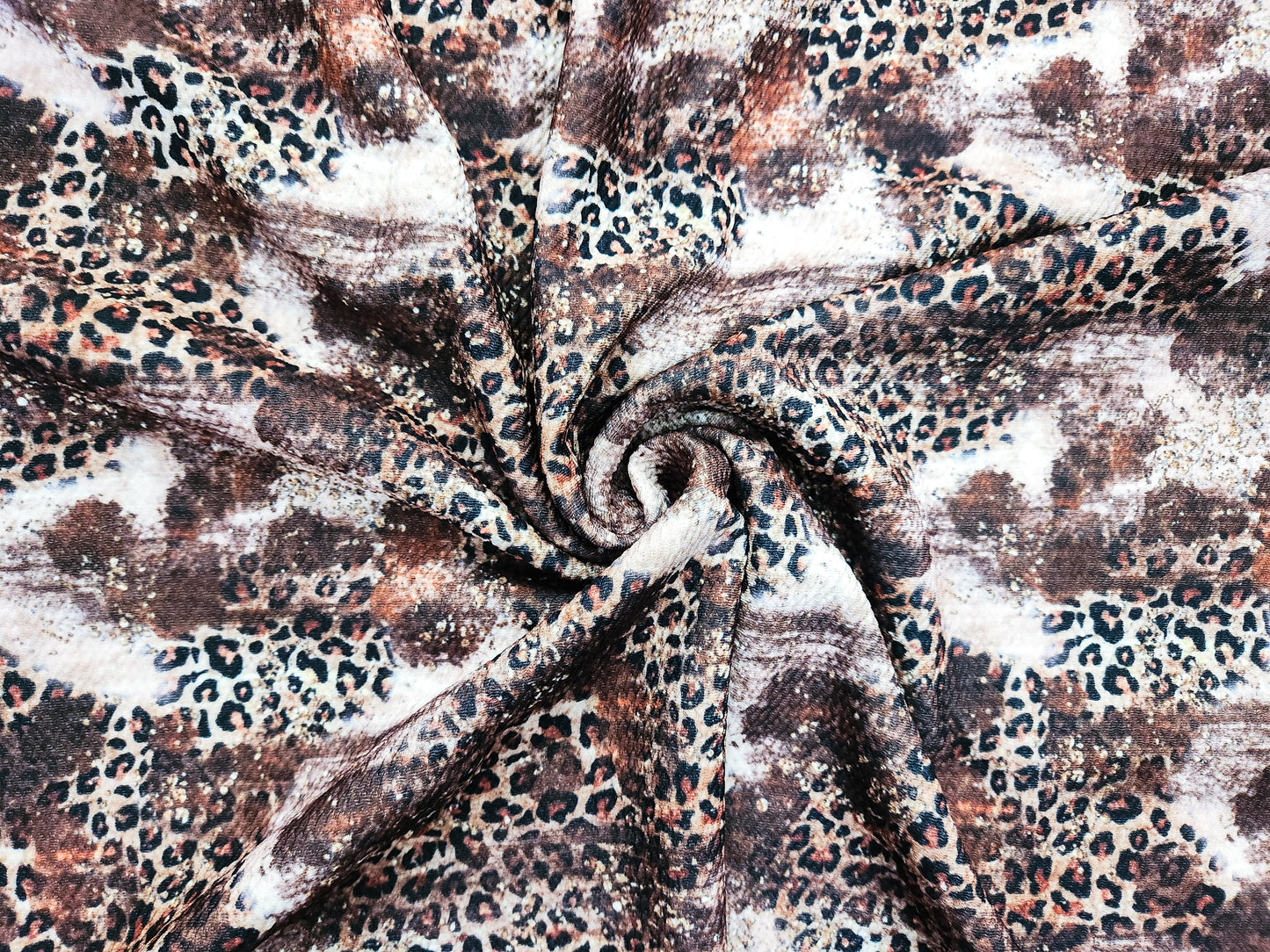 Leopard Print Splatter Fabric Strip