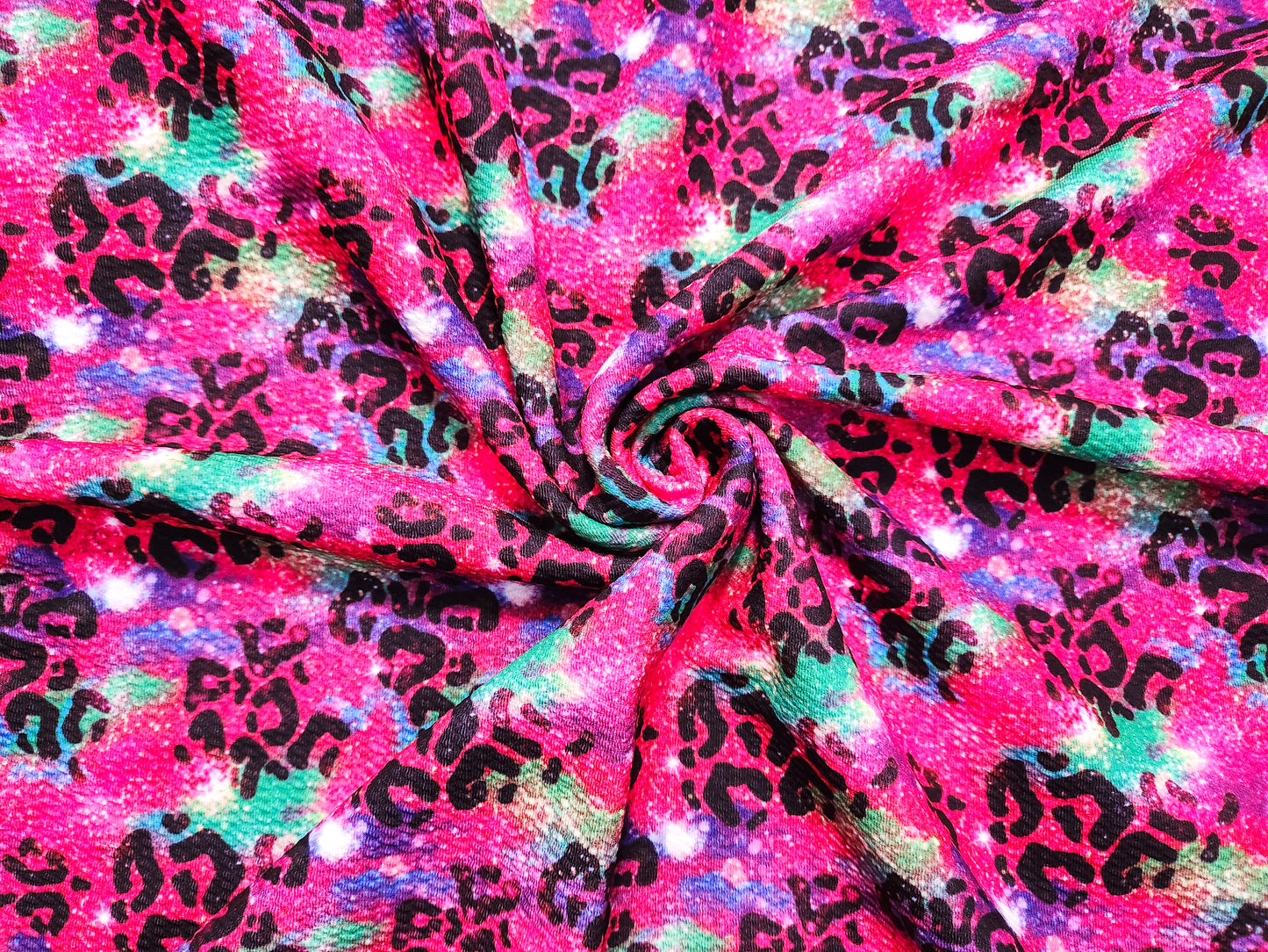 Bright Leopard Print Fabric Strip