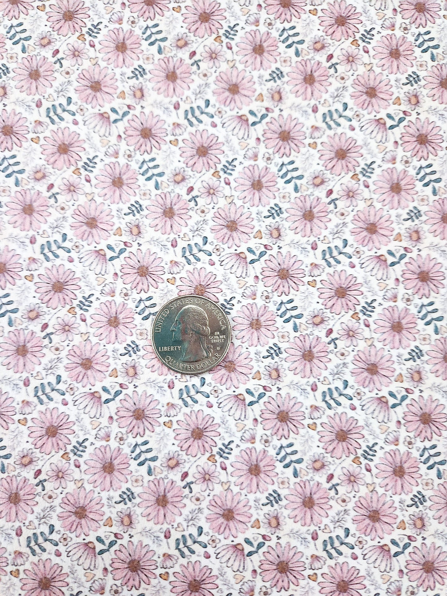 Sketchy Floral 9x12 faux leather sheet