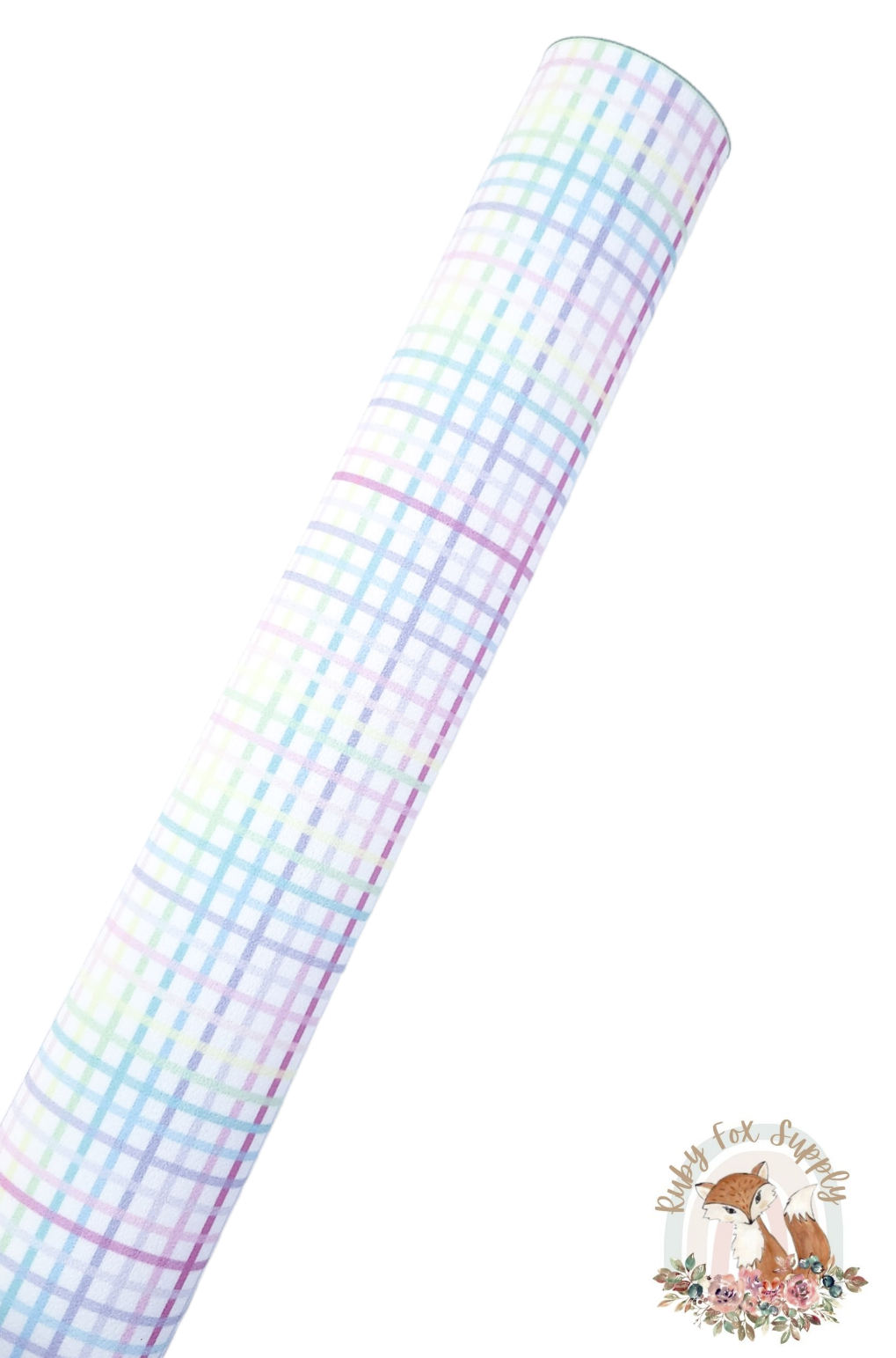Pastel Grid Line 9x12 faux leather sheet