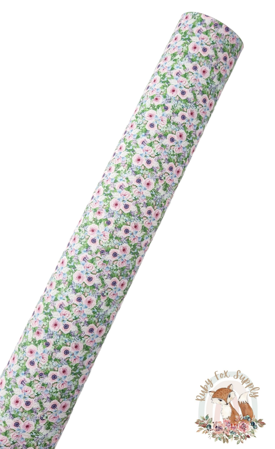 Pink Spring Full Floral 9x12 faux leather sheet