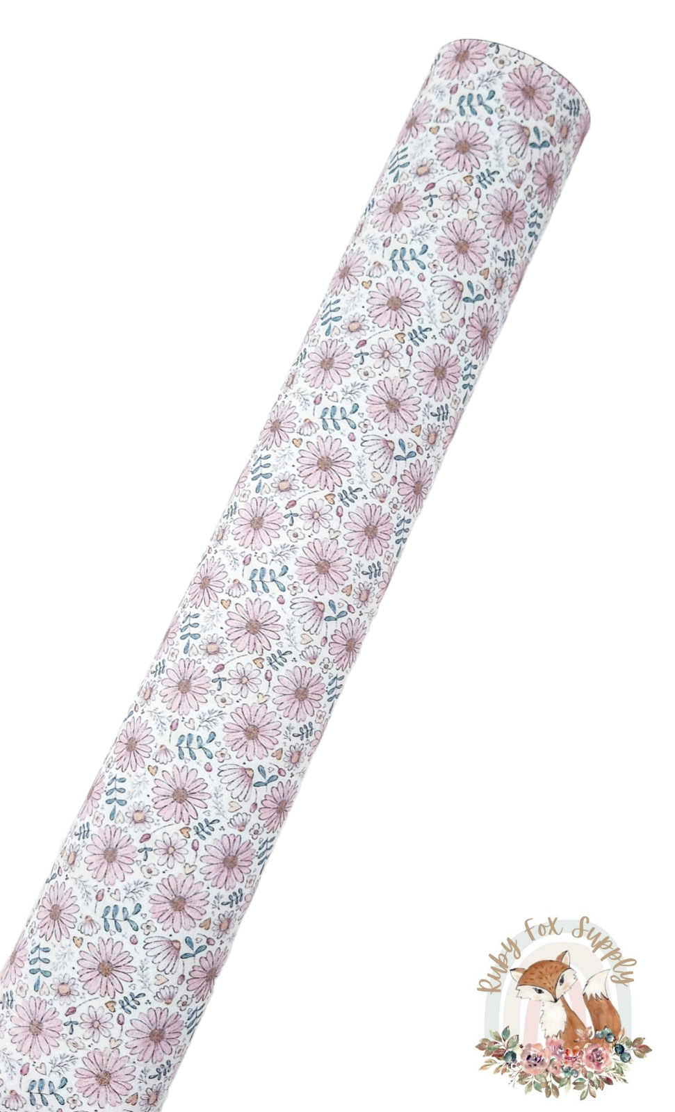 Sketchy Floral 9x12 faux leather sheet