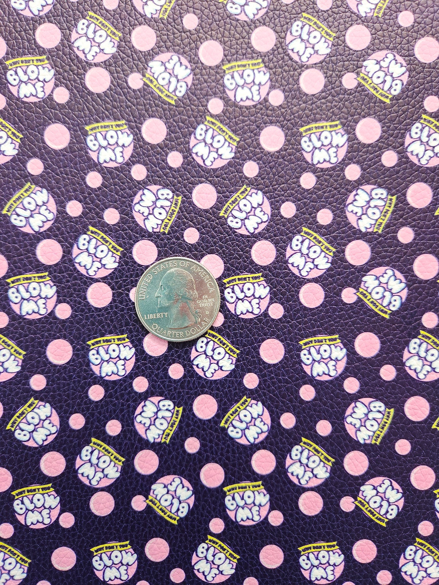 Blow Me Blue 9x12 faux leather sheet