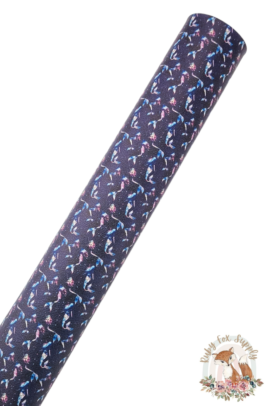 Dark Water Mermaid 9x12 faux leather sheet