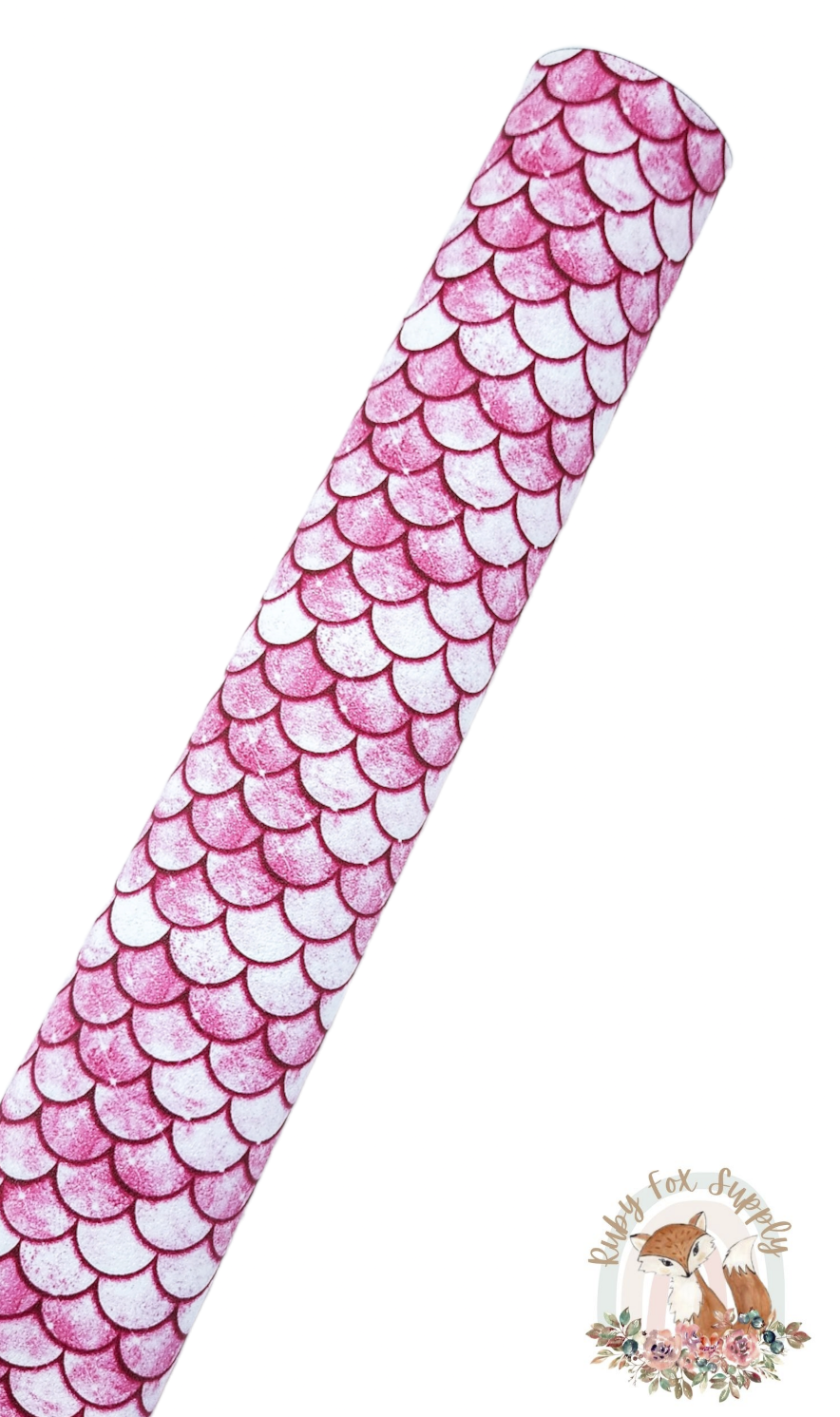 Light Pink Mermaid Scales 9x12 faux leather sheet