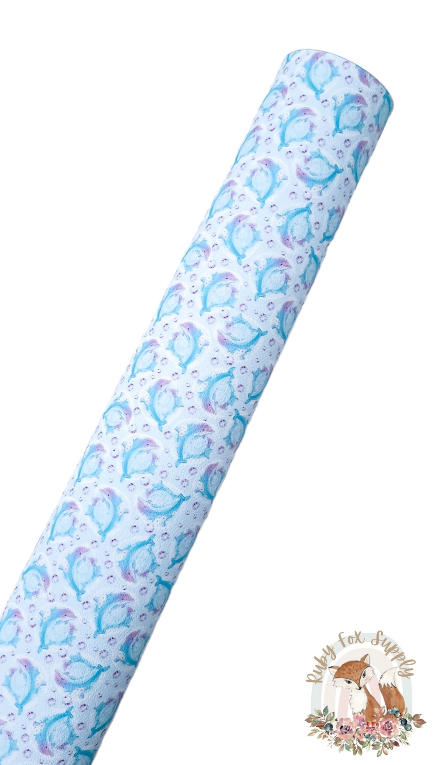 Pretty Dolphin 9x12 faux leather sheet
