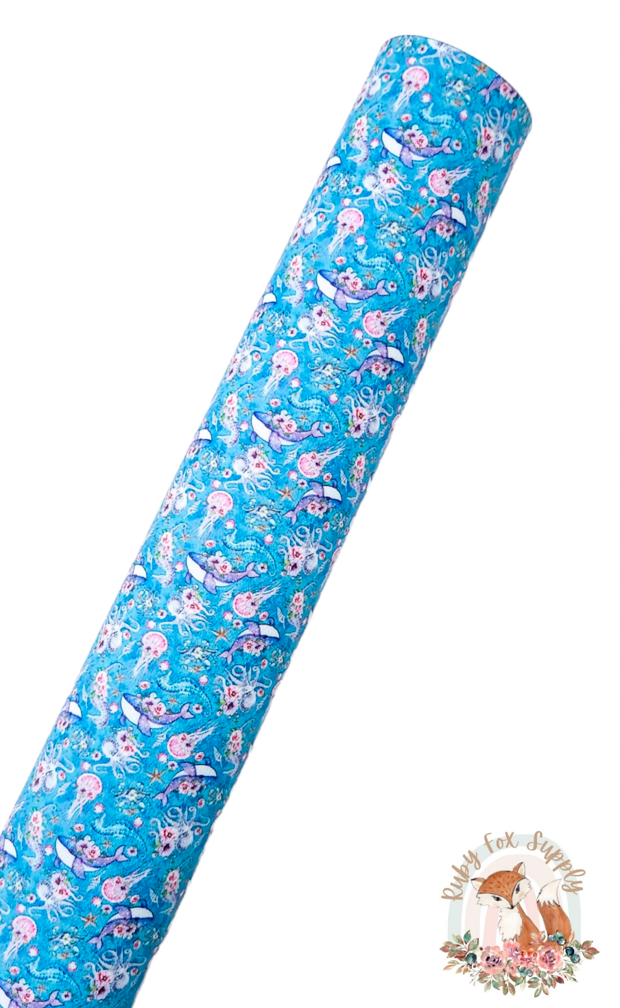 Pretty Sea Creatures 9x12 faux leather sheet