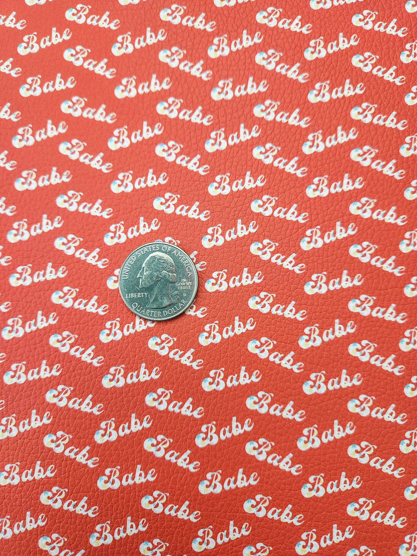 Babe 9x12 faux leather sheet