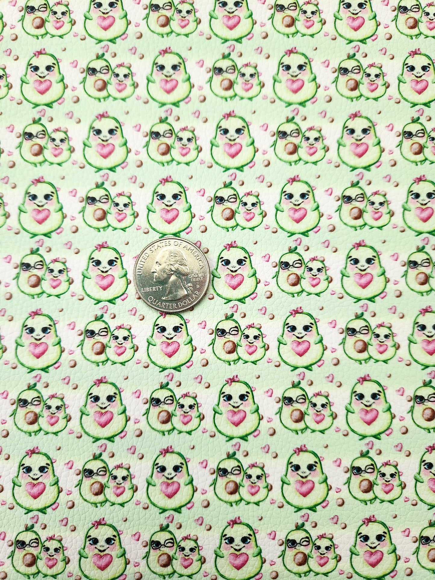 Lovely Avocados 9x12 faux leather sheet