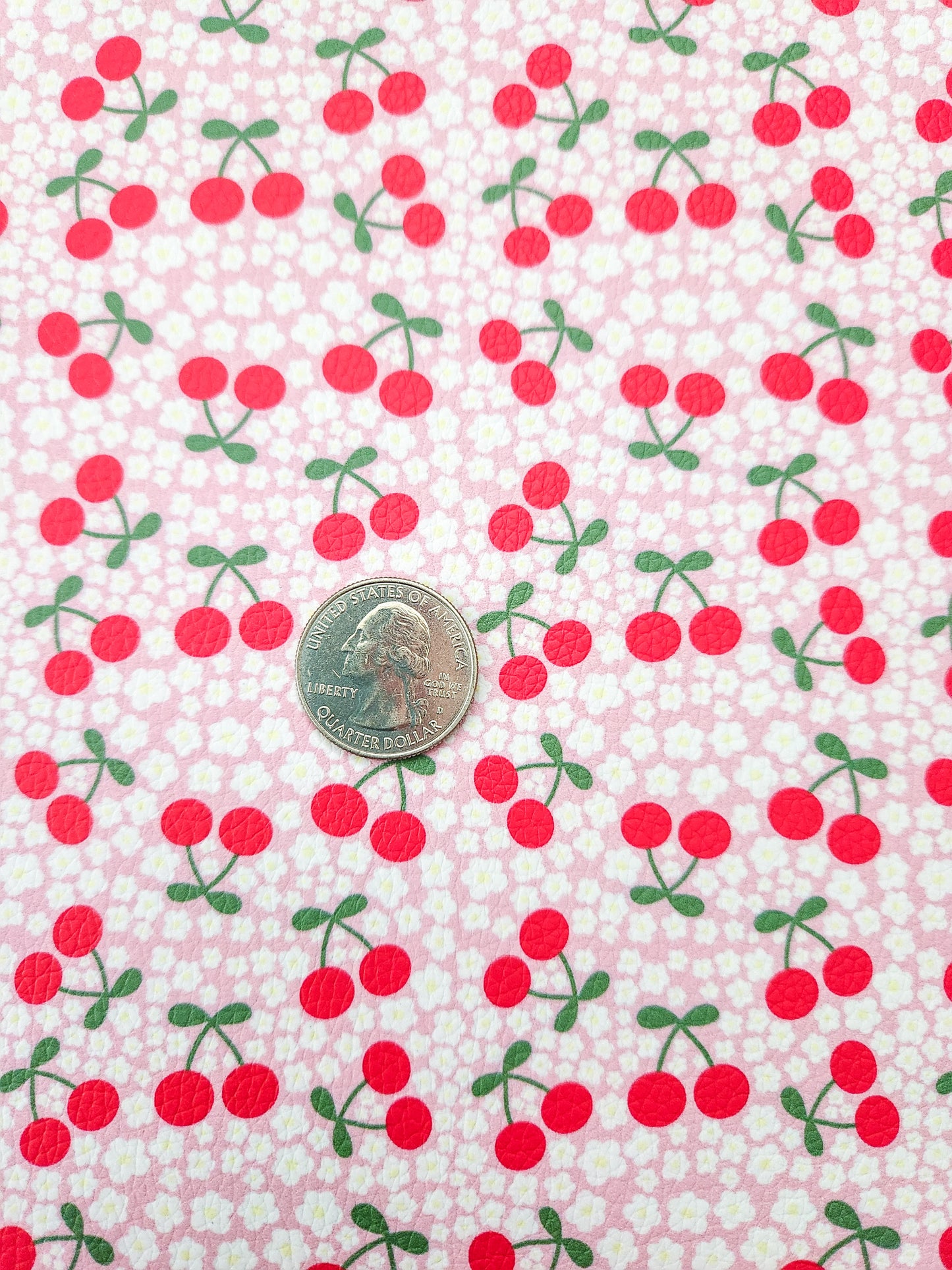 Cherry Fields 9x12 faux leather sheet