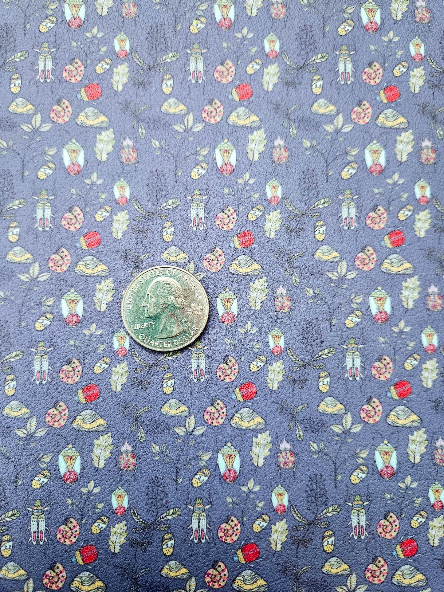 Drawn Insects 9x12 faux leather sheet