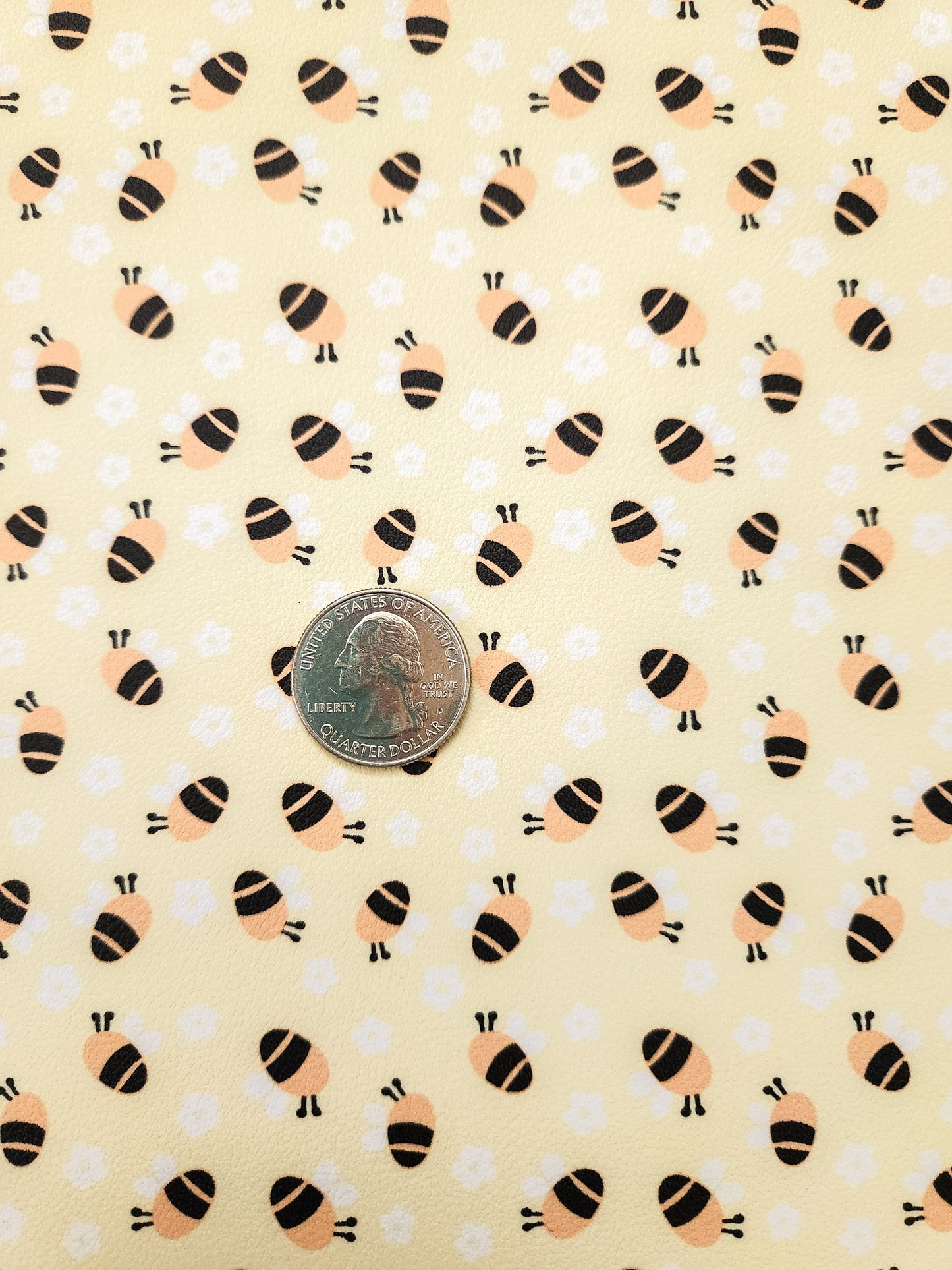 Plump Bees 9x12 faux leather sheet