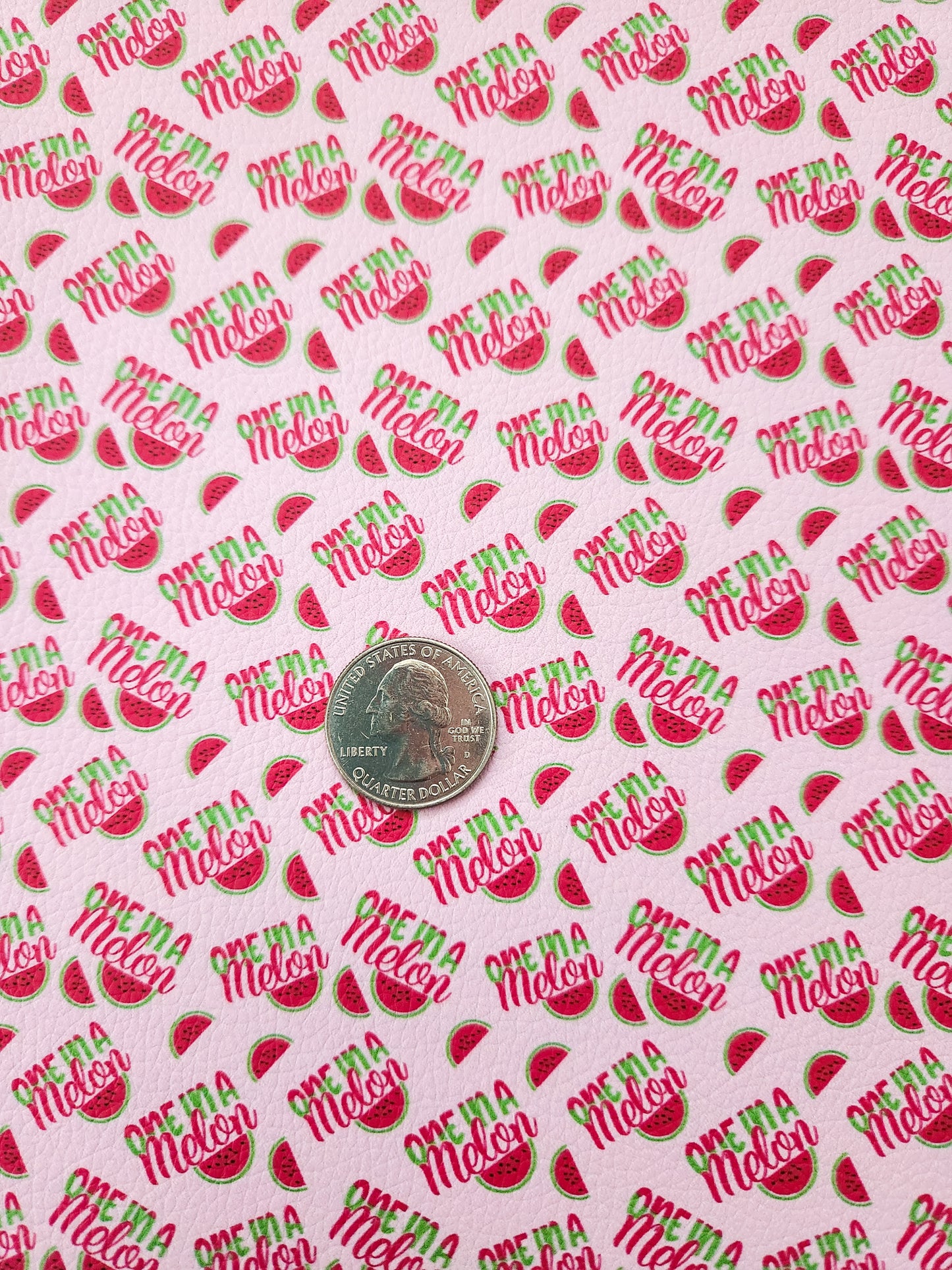 One in a Melon 9x12 faux leather sheet