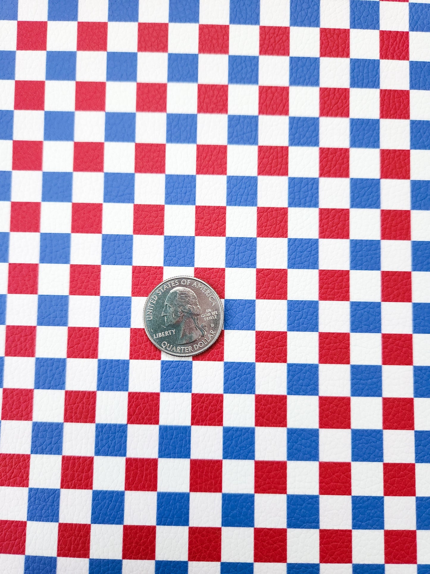 RWB Checkers 9x12 faux leather sheet
