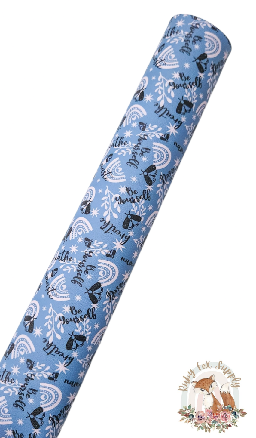 Be Yourself Floral 9x12 faux leather sheet