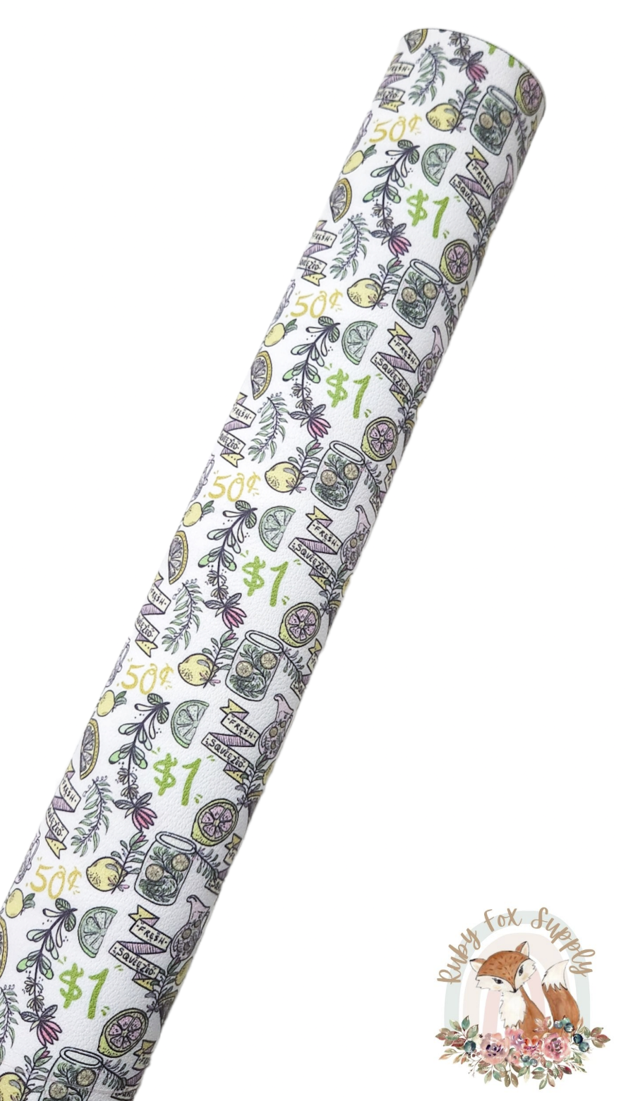 Lemonade Stand 9x12 faux leather sheet