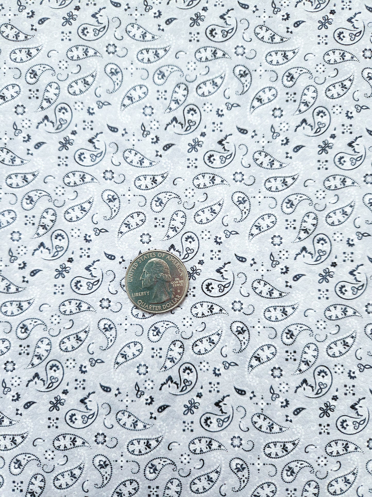 Gray Paisley 9x12 faux leather sheet