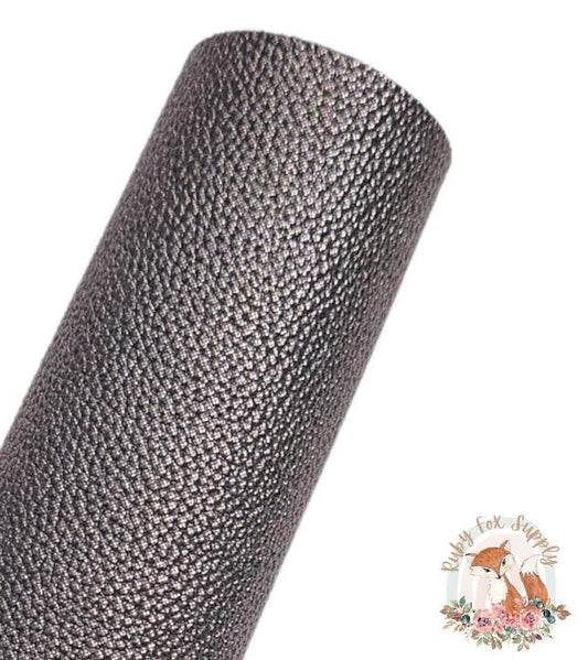 Slate Gray Shimmer Pebbled 9x12 faux leather sheet