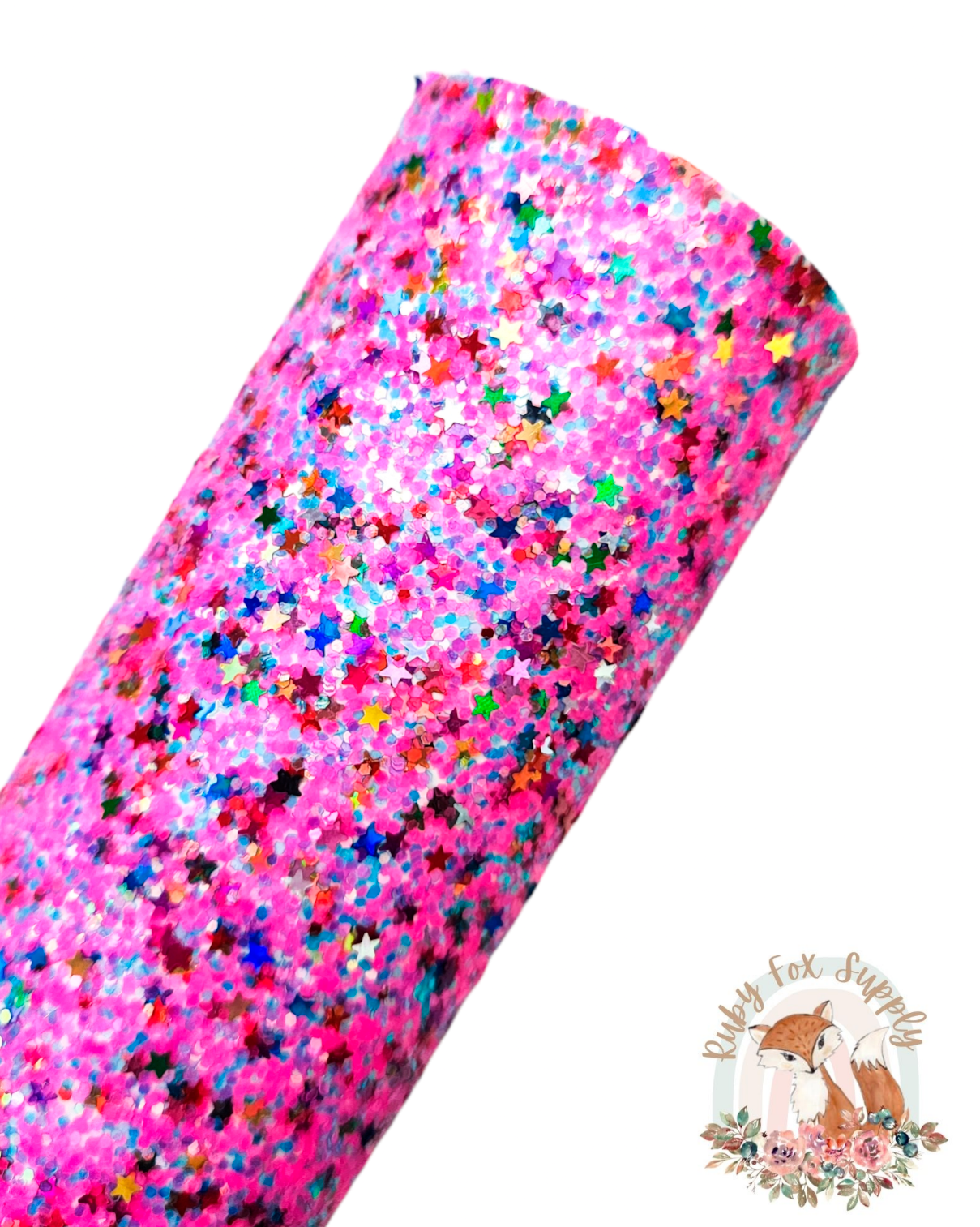Hard Candy Star Chunky Glitter 9x12 faux leather sheet