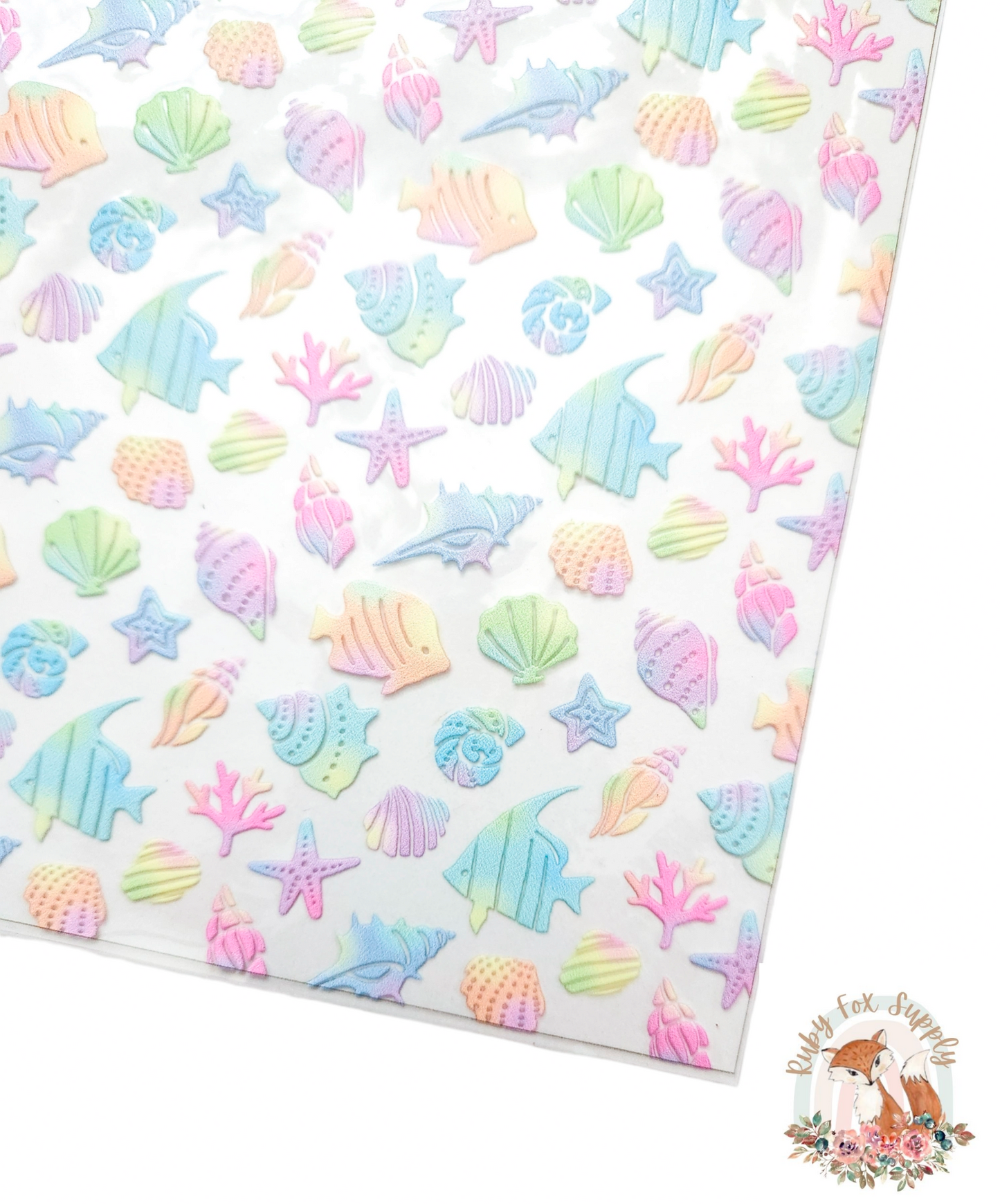 Pastel Sea Creatures Printed Jelly sheet