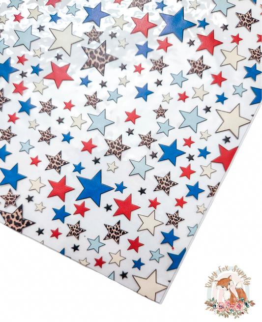 Patriotic Stars Printed Jelly sheet
