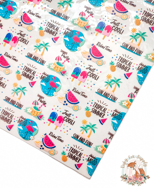 Tropical Summer Printed Jelly sheet