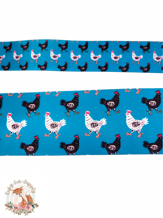 BW Chickens 3"/1.5" Ribbon