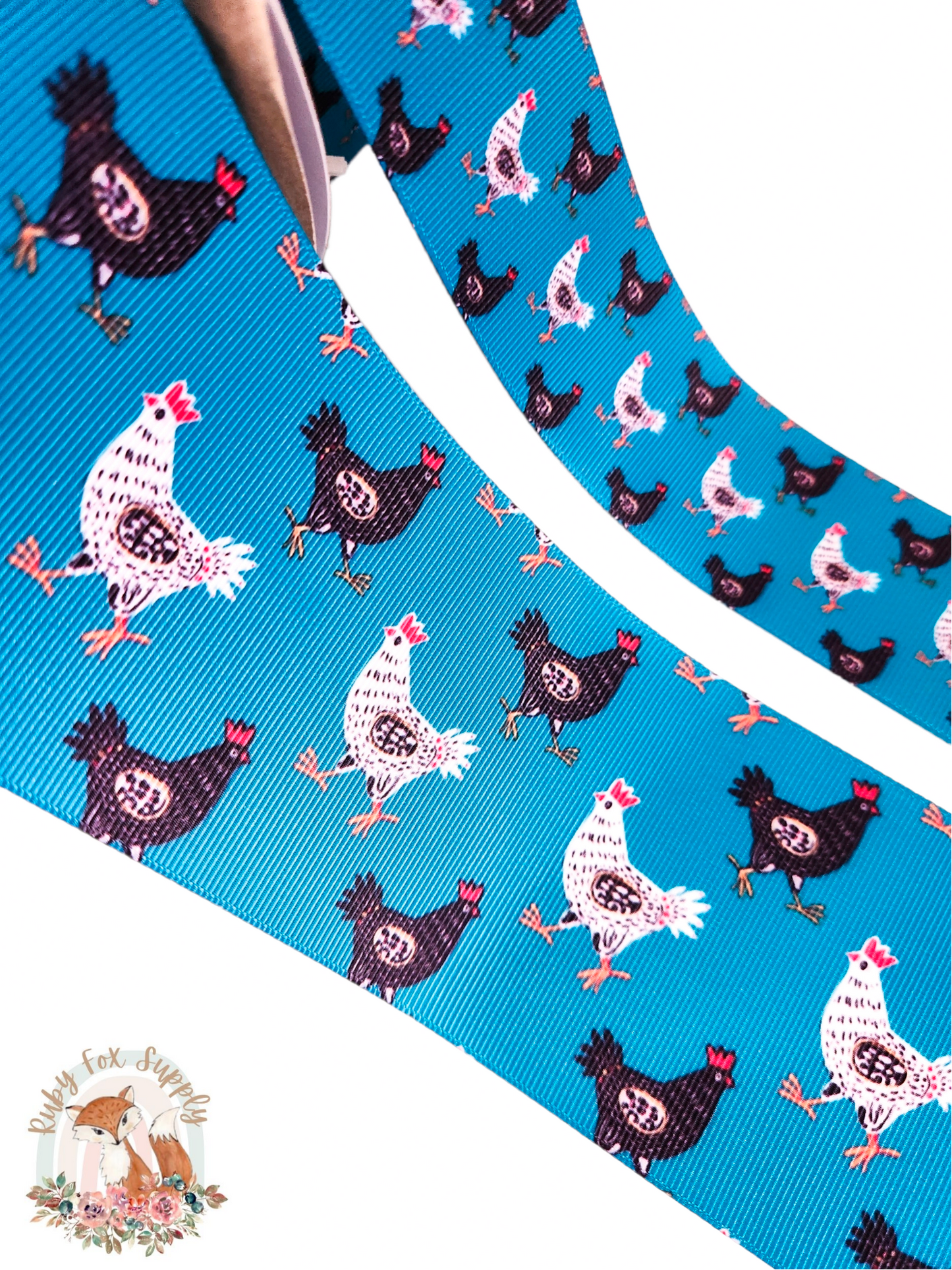 BW Chickens 3"/1.5" Ribbon