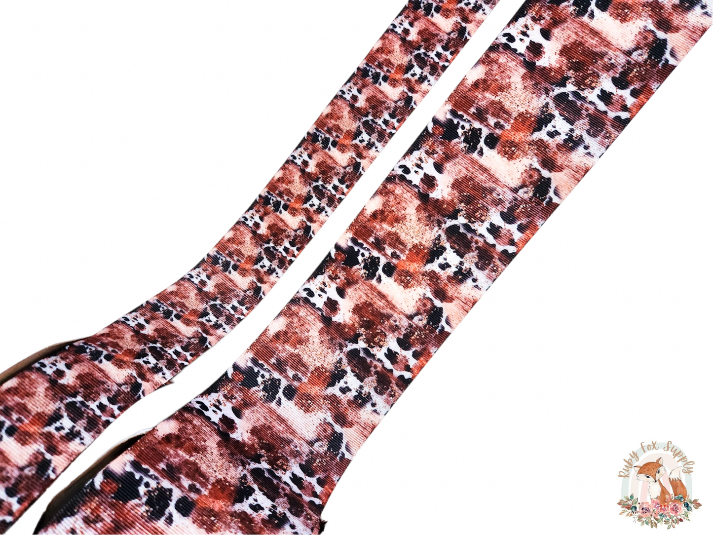 Cow Print Splatter 3"/1.5" Ribbon