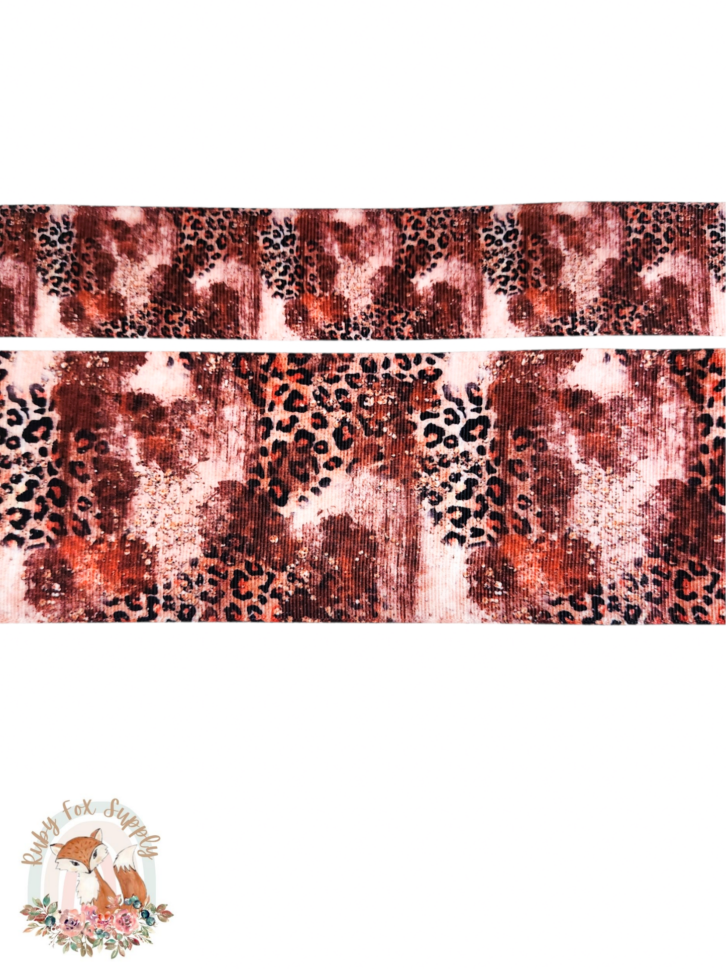 Cheetah Print Splatter 3"/1.5" Ribbon