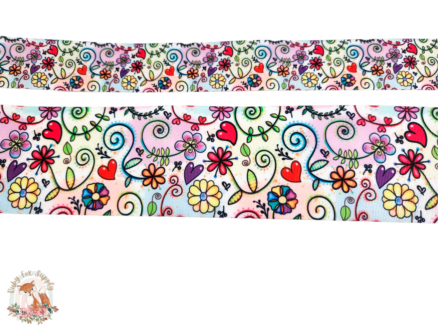 Fun Floral 3"/1.5" Ribbon