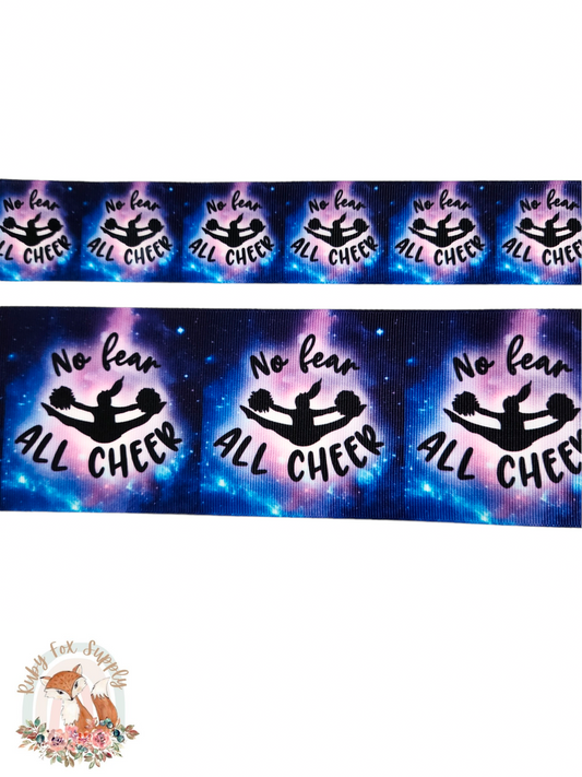 No Fear All Cheer 3"/1.5" Ribbon