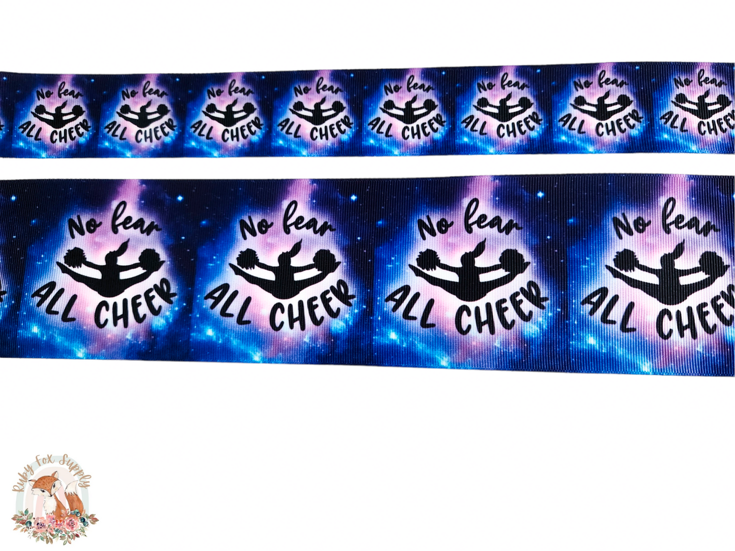 No Fear All Cheer 3"/1.5" Ribbon